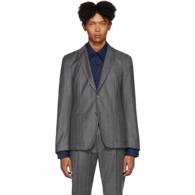 Boss Grey Pinstripe Nold Blazer