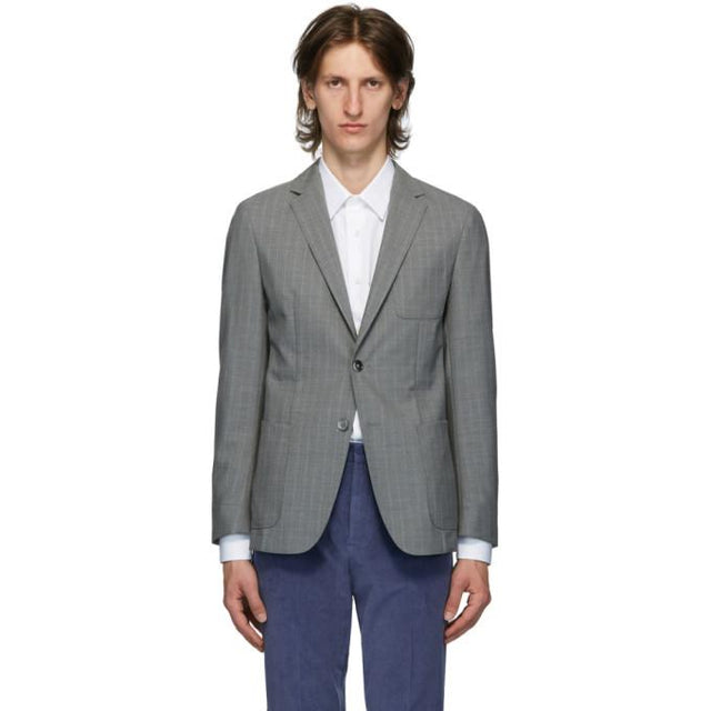 Boss Grey Wool Nolvay Blazer