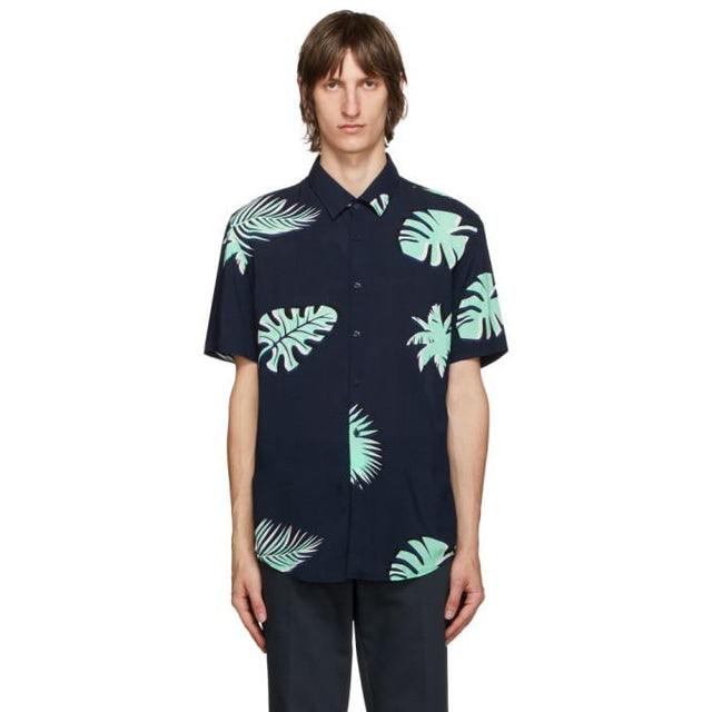 Boss Navy Ronn Short Sleeve Shirt