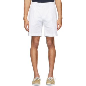 Boss White Seersucker Pepe Shorts