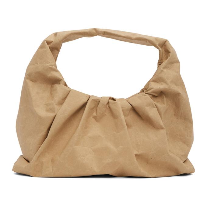 Bottega Veneta Beige Paper Small Shoulder Pouch Bag