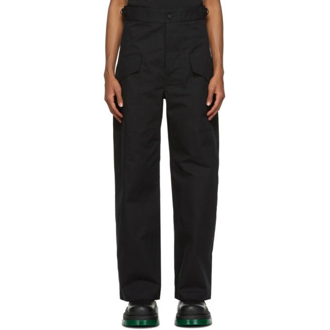 Bottega Veneta Black Canvas Trousers