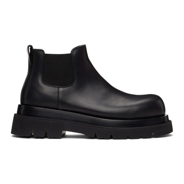 Bottega Veneta Black Low The Lug Chelsea Boots