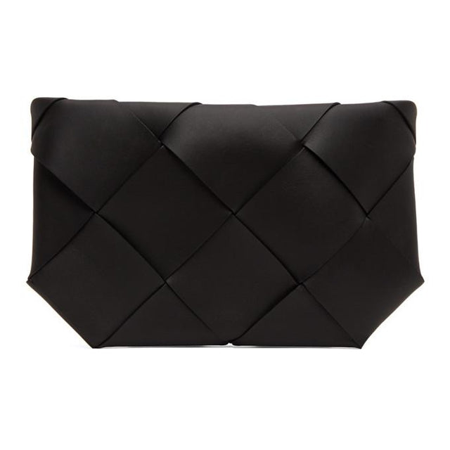 Bottega Veneta Black Max Intrecciato Pouch