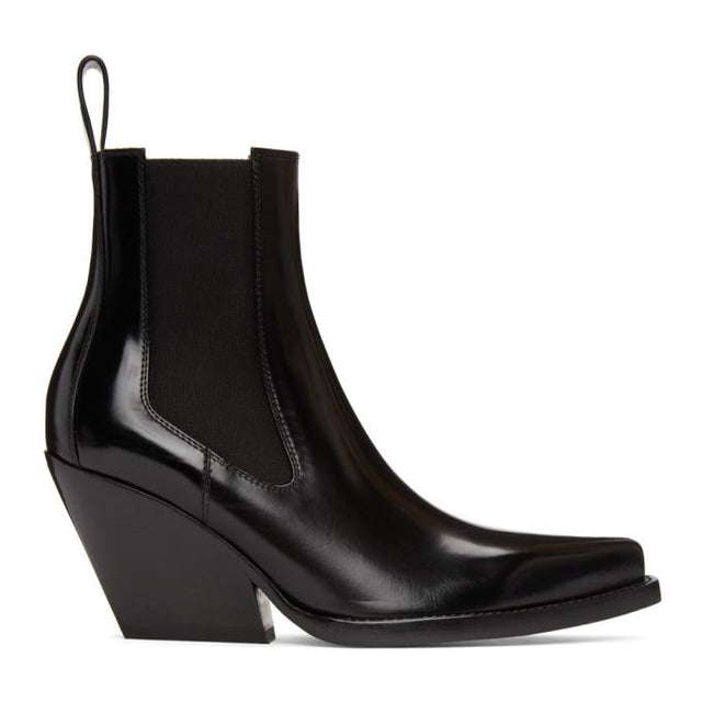 Bottega Veneta Black The Lean Heeled Chelsea Boots