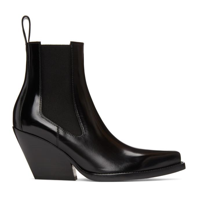 Bottega Veneta Black The Lean Heeled Chelsea Boots