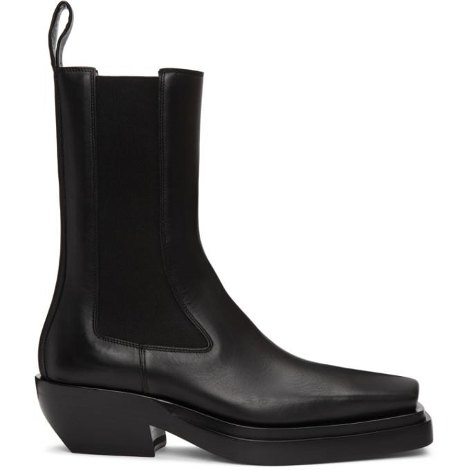 Bottega Veneta Black The Lean Mid-Calf Chelsea Boots