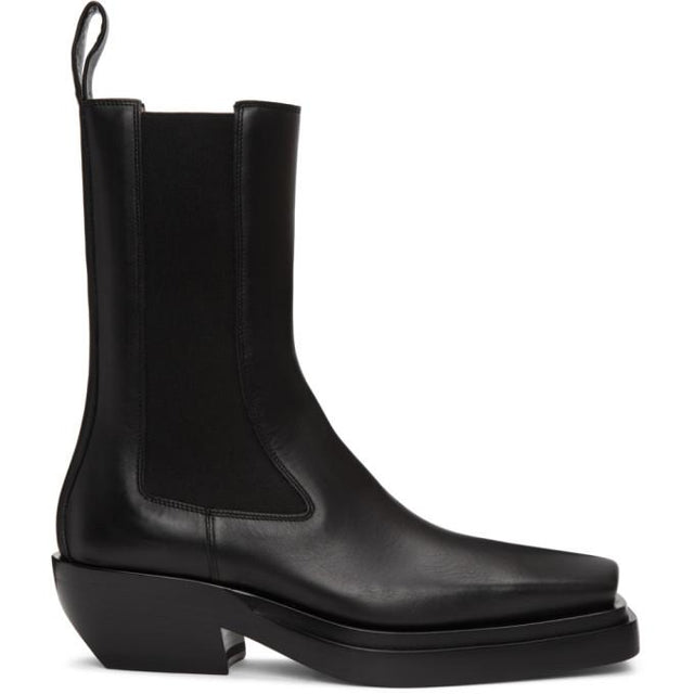 Bottega Veneta Black The Lean Mid-Calf Chelsea Boots