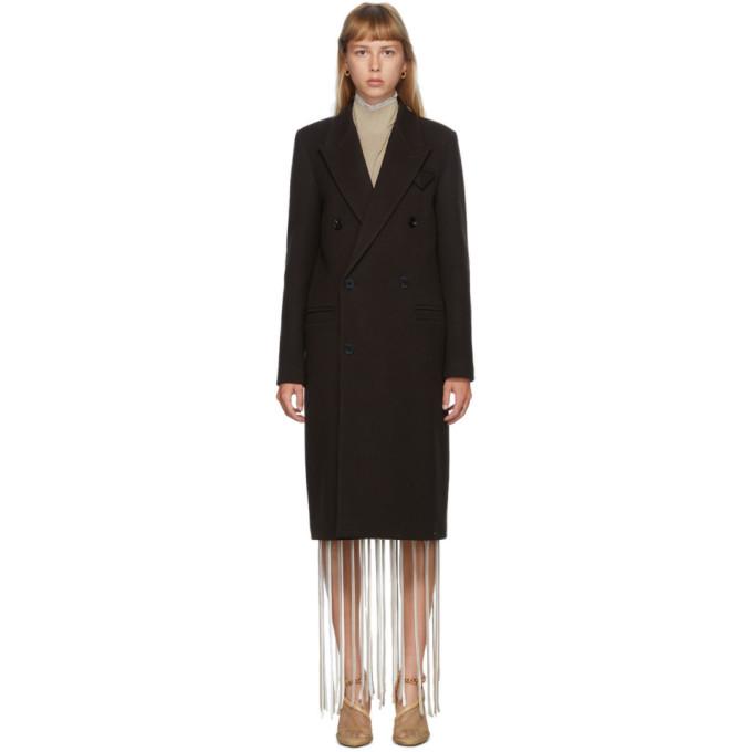 Bottega Veneta Brown Cavalry Twill Double-Breasted Coat