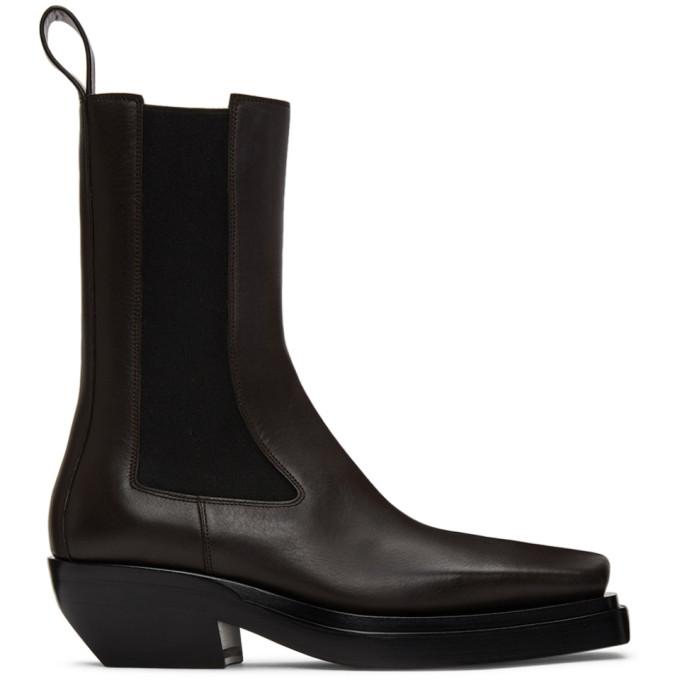 Bottega Veneta Brown The Lean Chelsea Boots