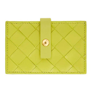 Bottega Veneta Green Intrecciato Concertina Card Holder