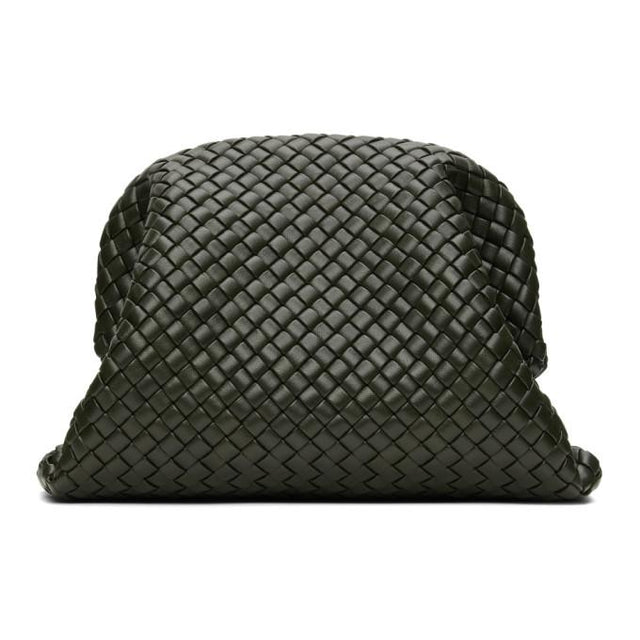 Bottega Veneta Green Intrecciato The Pouch Clutch