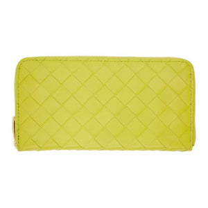 Bottega Veneta Green Intrecciato Zip Wallet