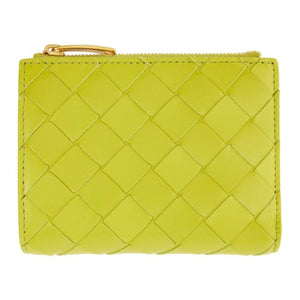 Bottega Veneta Green Mini Intrecciato Wallet