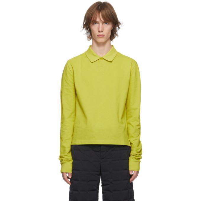 Bottega Veneta Green Pique Long Sleeve Polo