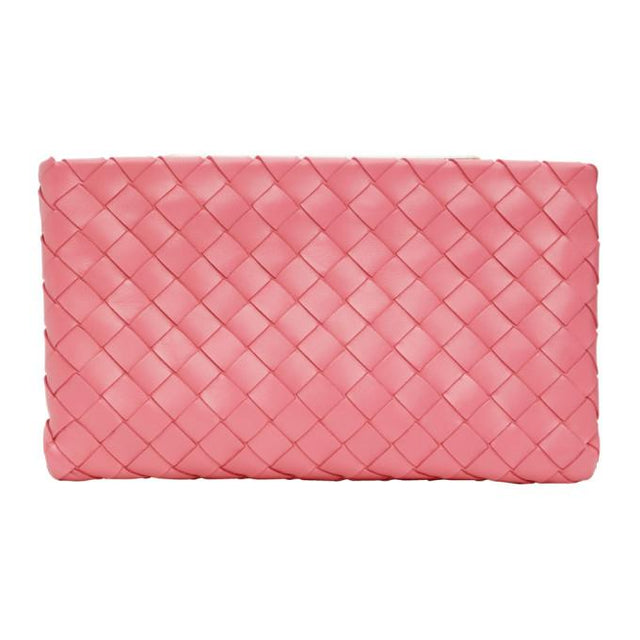 Bottega Veneta Pink Intrecciato Medium Pouch