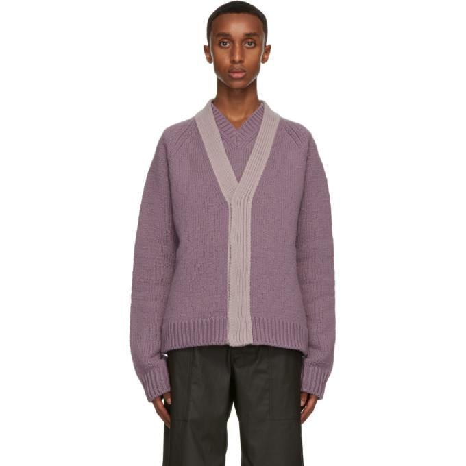 Bottega Veneta Purple Wool and Cashmere Cardigan