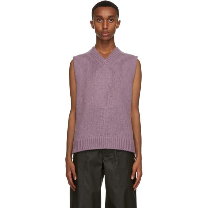 Bottega Veneta Purple Wool and Cashmere Sweater Vest