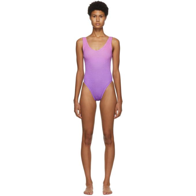 BOUND by Bond-Eye Pink and Purple The Mara One-Piece Swimsuit