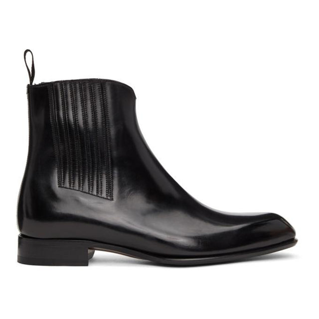 Brioni Black Side Gusset Chelsea Boots