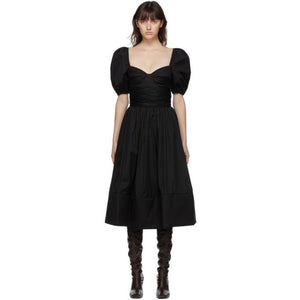 Brock Collection Black Rosette Dress