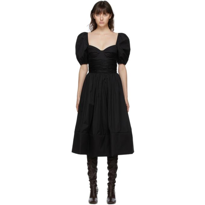 Brock Collection Black Rosette Dress