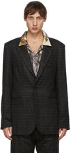 Serapis Brown Brushed Wool Check Blazer - Blazer de vérification de laine brossée brossée Serapis - Serapis 브라운 브러시 양모 블레이저 확인