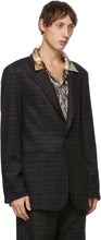 Serapis Brown Brushed Wool Check Blazer