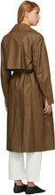 Partow Brown Coated Linen Leon Trench Coat