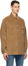 Gucci Brown Corduroy Mushrooms Shirt