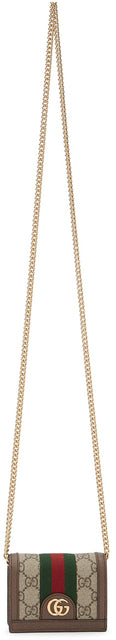 Gucci Brown GG Supreme Ophidia Chain Wallet Bag - Gucci Brown GG Supreme Ophidia Chaîne portefeuille - 구찌 브라운 GG Supreme Ophidia 체인 지갑 백
