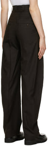 Eftychia Brown Herringbone Grampa Trousers