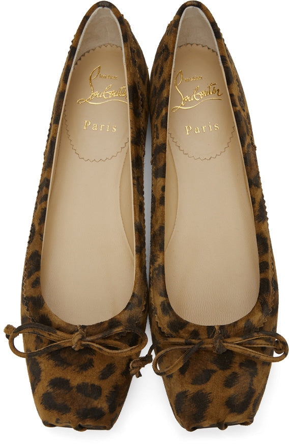 Louboutin deals leopard flats