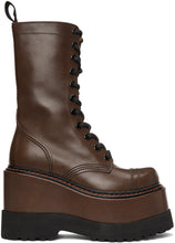 R13 Brown Medium Platform Boots