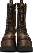 R13 Brown Medium Platform Boots