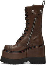 R13 Brown Medium Platform Boots
