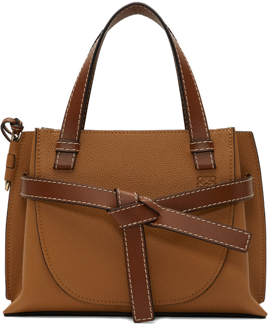 Loewe Brown Mini Gate Top Handle Bag