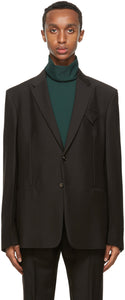 Bottega Veneta Brown Mohair Blazer - BLAZER MOHAIR MOHAIR BOITE BOTTEGA VENETA - Bottega Veneta Brown Mohair Blazer.