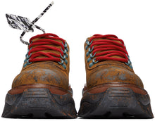 Off-White Brown Nubuck Ridged Sole Derbys