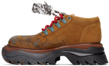 Off-White Brown Nubuck Ridged Sole Derbys