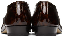 Saint Laurent Brown Patent Leon Derbys