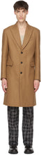 AMIRI Brown Single Breasted Lapel Coat - Manteau de revers à poitrine simple marron Amiri - 아미리 브라운 싱글 브레스트 코트