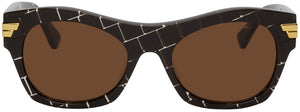 Bottega Veneta Brown Square Sunglasses - Bottega Veneta Brown Square Lunettes de soleil - 보테가 베네타 브라운 스퀘어 선글라스