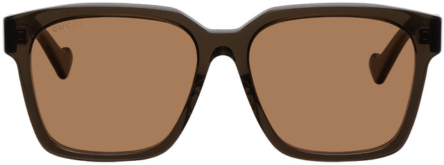 Gucci Brown Square Sunglasses - Lunettes de soleil carrées brunes gucci - 구찌 브라운 스퀘어 선글라스