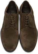 Ermenegildo Zegna Brown Suede Siena Flex Derbys