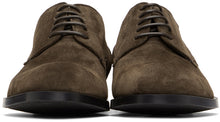 Ermenegildo Zegna Brown Suede Siena Flex Derbys