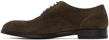 Ermenegildo Zegna Brown Suede Siena Flex Derbys