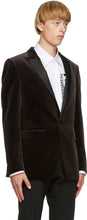 Dsquared2 Brown Velvet Berlin Blazer