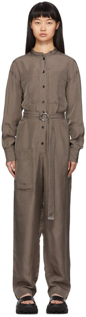 Tibi Brown Walden Jumpsuit