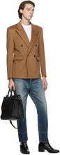 Saint Laurent Brown Wool Long Blazer